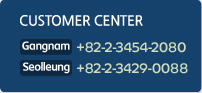 Gangnam  +82-2-3454-2080, Seolleung +82-2-3429-0088