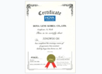 HOYA LENS KOREA Certificate